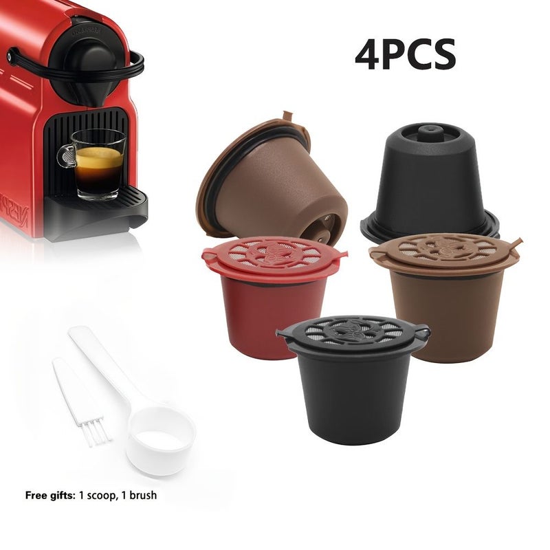 4pcs Reusable Coffee Filters Black And Red For Home And Office Use - Image 1