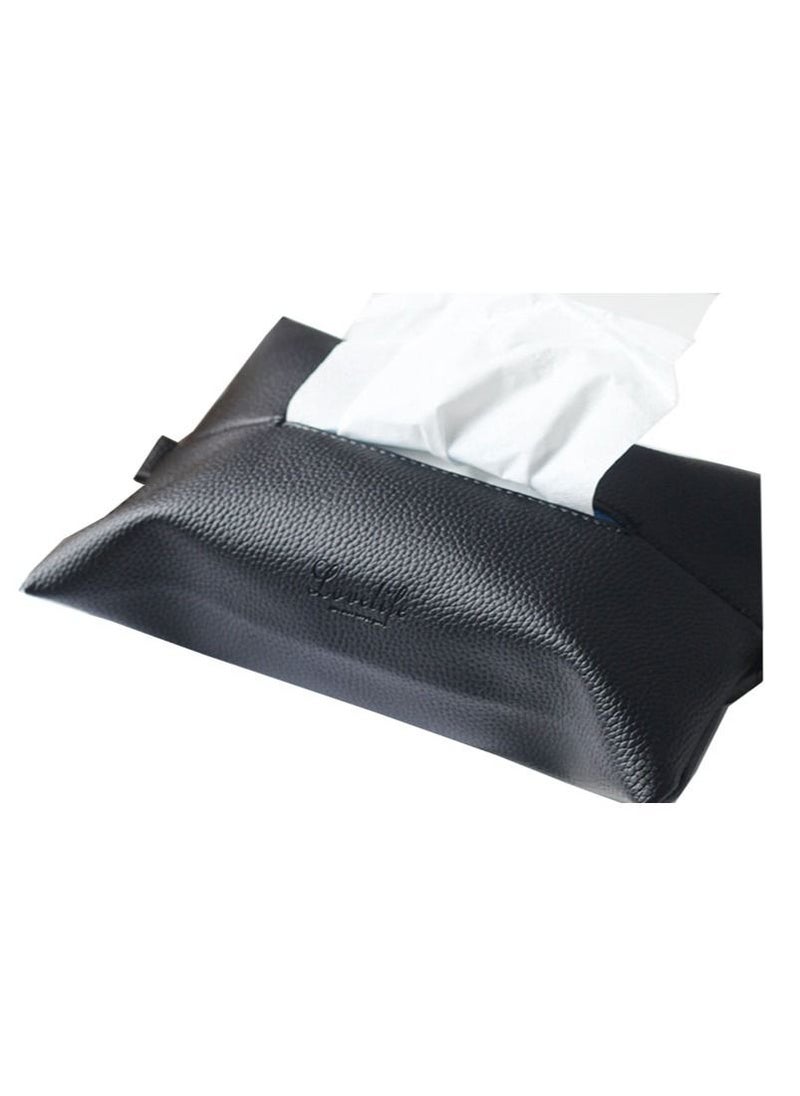 East Lady Car Tissue Paper Box Holder Car Mount Organizer (Black)  - Image 1