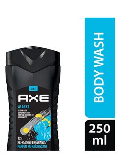 Axe AXE Alaska 3-in-1 Bodywash (250ml) | Men Bodywash, Face wash, Hair Wash | Long-Lasting Refreshing Ocean Air & Bergamot Fragrance | Natural Origin Ingredients | Removes Odor and Bacteria | No Parabens | Dermatologically Tested  - Image 2