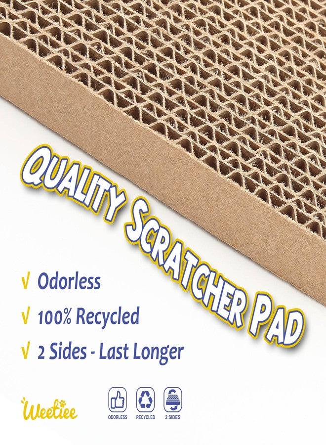 Weetiee Oil Painting Cat Scratching Board with Frame, [Van Gogh Inspiration] Cat Scratch Pad for Indoor Cats, Recycled Cat Scratcher Cardboard with Vintage Art Picture, Night Cafe - Image 2