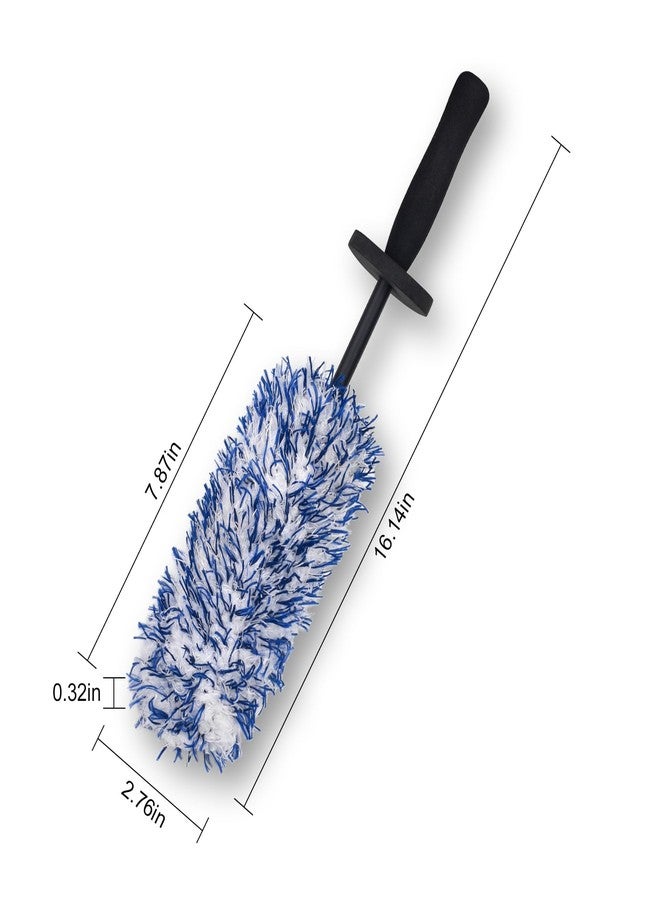 LUKCOZMO Tire Cleaning Brush Rim Brush Wheel Cleaning Brush, Longer Metal Free Soft Synthetic Wool Car Cleaning Brush, Highly Water Absorption, Dense & Durable Tire Brush - Image 3