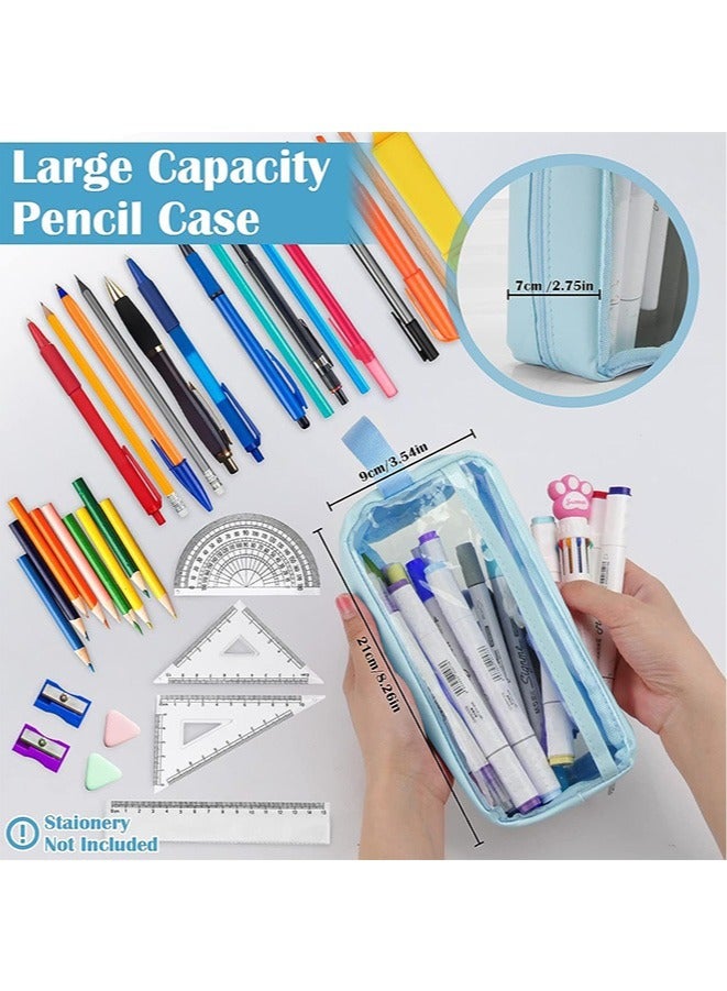 Loquat Clear Pencil Case,Clear Exam Pencil Case,Waterproof PVC Clear Toiletries Storage Pouch Bag – for Stationery,Cosmetic - Image 2