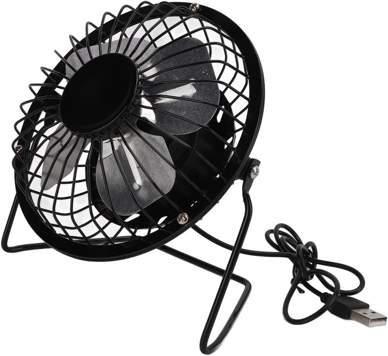 YDuupxe 5W Mini Solar Panel Powered USB Cooling Iron Fan for Home Office Outdoor, Monocrystalline Silicon Solar USB Fan - Image 3