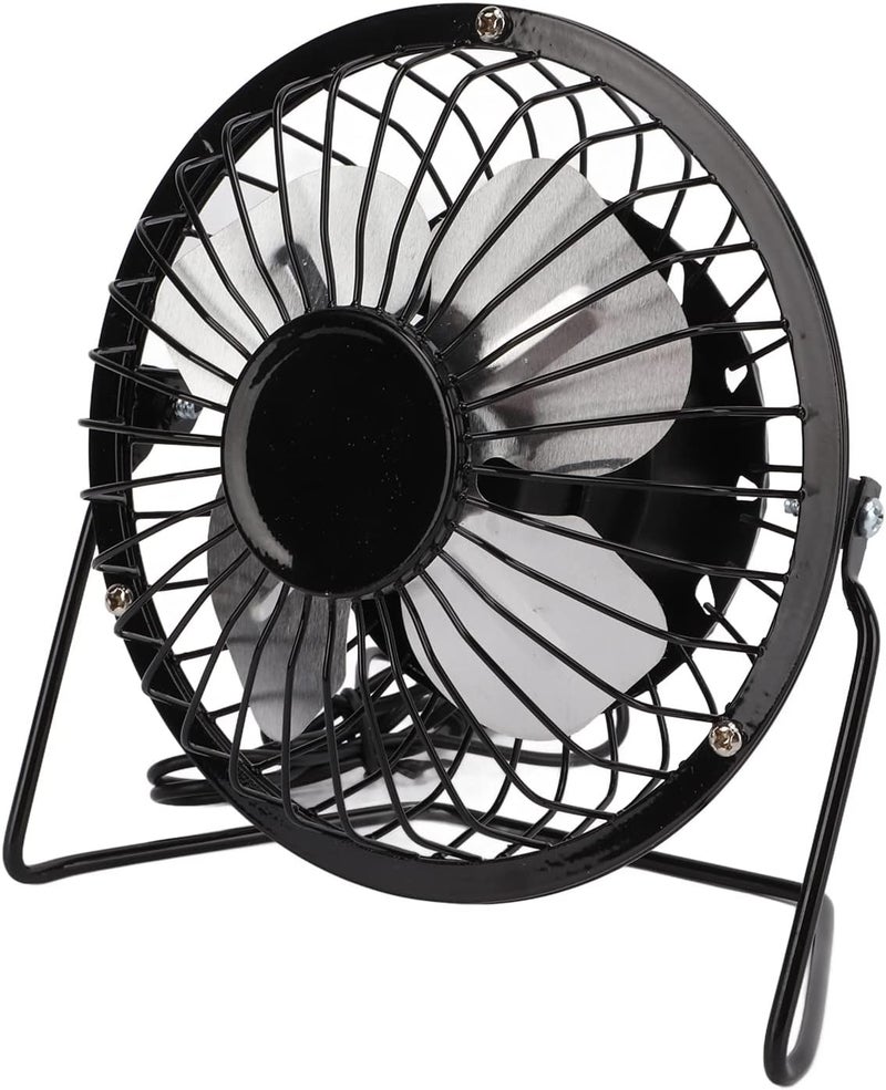 YDuupxe 5W Mini Solar Panel Powered USB Cooling Iron Fan for Home Office Outdoor, Monocrystalline Silicon Solar USB Fan - Image 4
