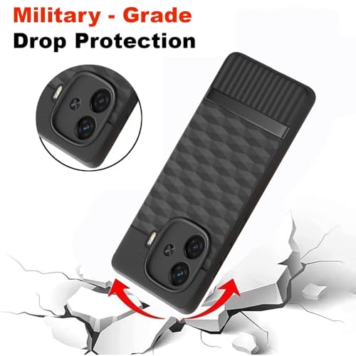 Casotec Shockproof Case for iQOO Neo 10R 5G | Full Camera Protection | TPU Flexible Back Cover for iQOO Neo 10R 5G (Matte Black) - Image 4