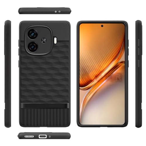 Casotec Shockproof Case for iQOO Neo 10R 5G | Full Camera Protection | TPU Flexible Back Cover for iQOO Neo 10R 5G (Matte Black) - Image 3