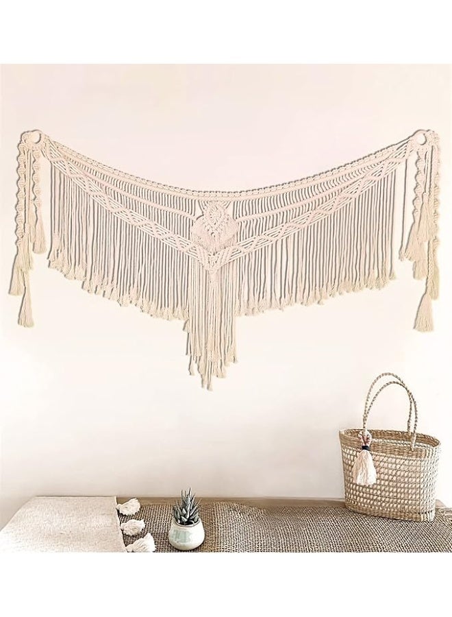 انتيكيانو مكرمية جدارية – ديكور يدوي من القطن – المقاس ‎99×48‎ سم - Image 1