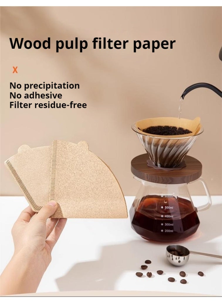 أضف هذا ورق ترشيح قهوة بني غير مبيض للاستخدام مرة واحدة، مقاس 16*12 سم، 100 ورقة في العلبة - Image 3