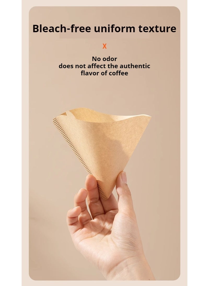 أضف هذا ورق ترشيح قهوة بني غير مبيض للاستخدام مرة واحدة، مقاس 16*12 سم، 100 ورقة في العلبة - Image 4