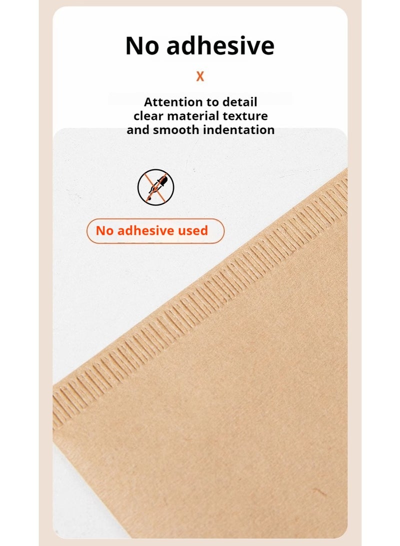 أضف هذا ورق ترشيح قهوة بني غير مبيض للاستخدام مرة واحدة، مقاس 16*12 سم، 100 ورقة في العلبة - Image 5