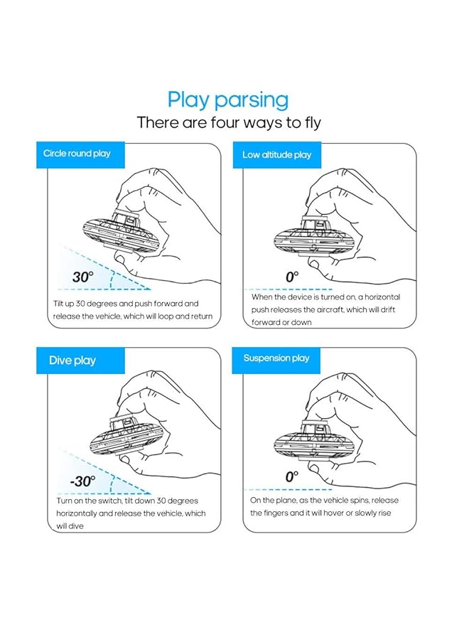 اميتويز لعبة فلاينوفا يو إف أو ذات أطراف الأصابع المطورة مع جهاز الدوران الطائر الدوار لتخفيف الضغط - Image 5