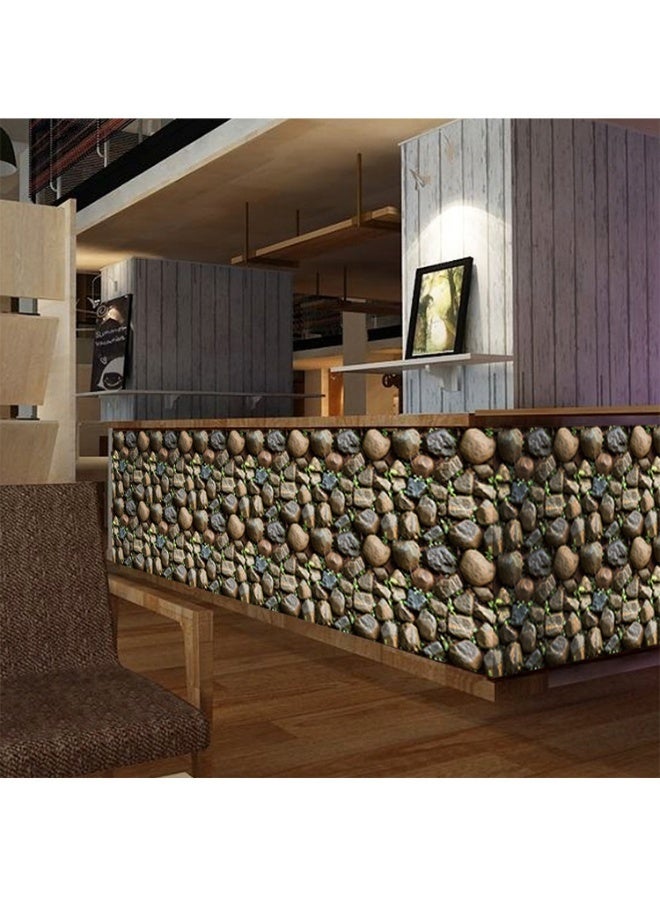 آنا خلفية جدارية من ورق حائط بي في سي ذات طابع ريترو مع زخارف من البلاط - Image 3