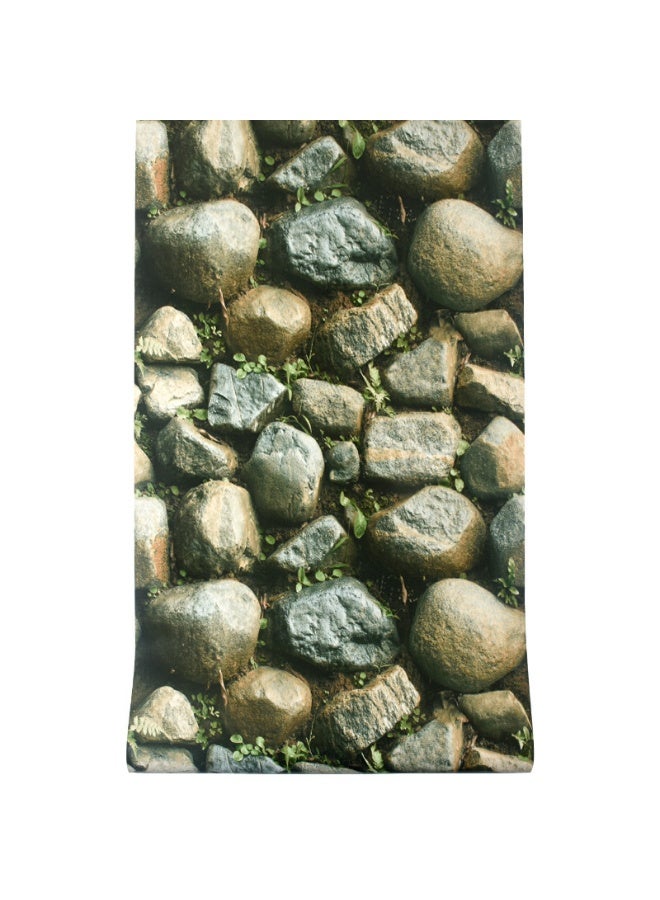 آنا خلفية جدارية من ورق حائط بي في سي ذات طابع ريترو مع زخارف من البلاط - Image 1