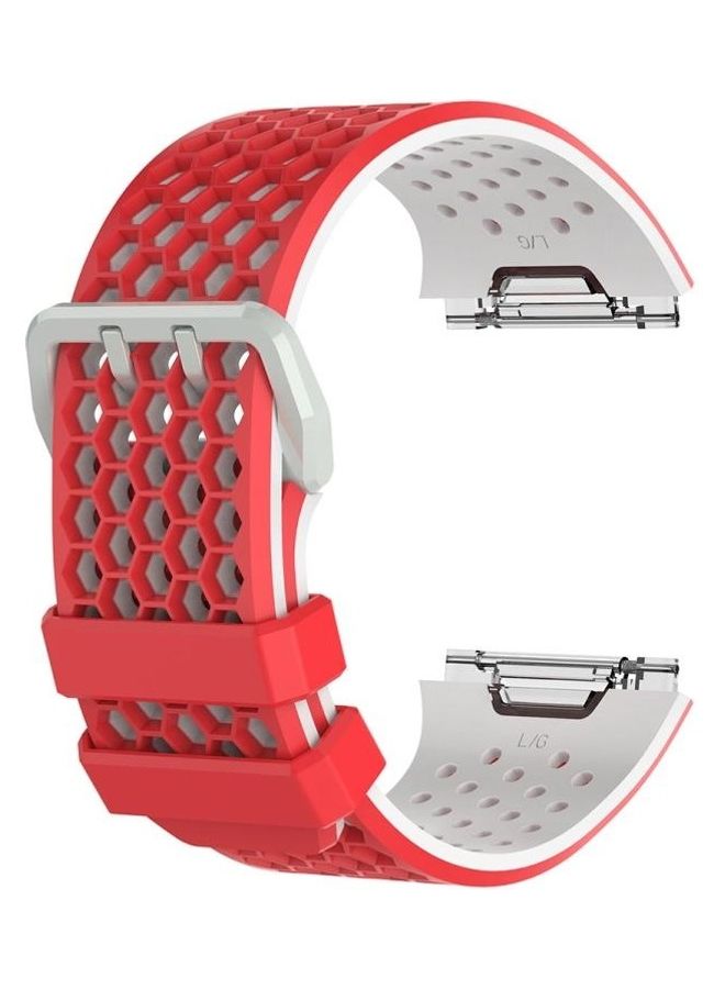 إسكدنيا Silicone Replacement Wrist Strap Watchband with Buckle For Fitbit Ionic Red - Image 1