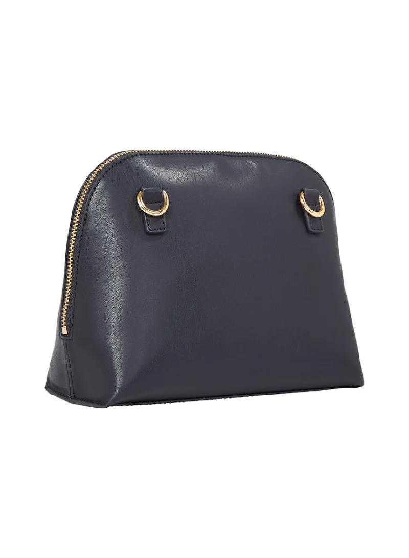 TOMMY HILFIGER Women's Th Monogram Crossover Bag, Blue - faux leather