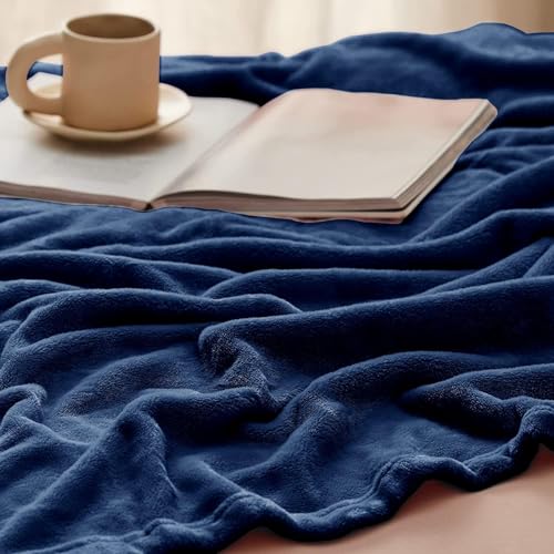 VAS COLLECTIONS® Premium Plush Single Blanket | 300 GSM Lightweight Cozy Soft for Bed, Sofa, Travel & Camping| 150x220 cm or 60X86 inches | Blue - Image 3