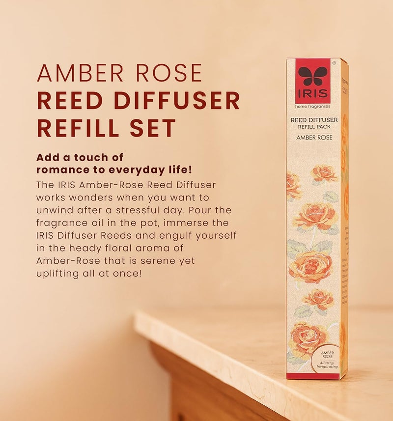 IRIS, Home Fragrance, IRIS Amber Rose Reed Diffuser Refill, Lavender Scent, Toxin-Free, Fine-Living Fragrance, Aromachology, Mood Enhancer, Made in India - 1 Unit of 100ml Fragrance Diffuser Oil. - Image 4