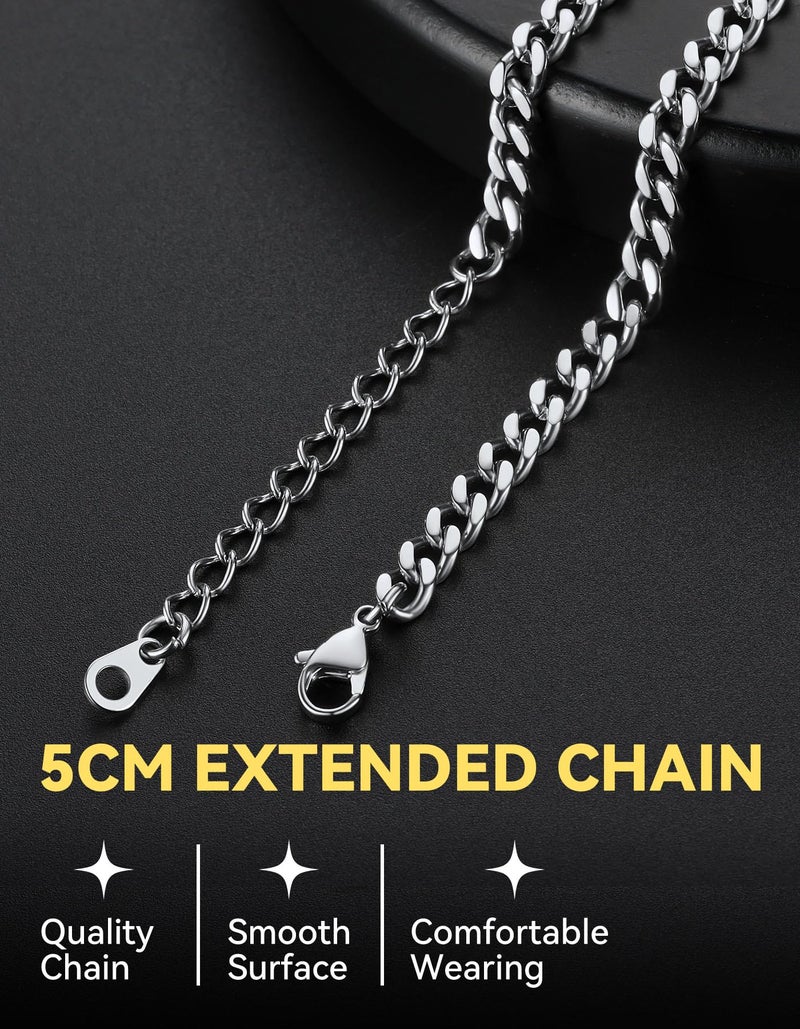 ChainsHouse Stainless Steel Barbed Wire Choker Necklace Thick Heavy Thorns Chain Necklace 5mm Unisex Hip-hop Punk Gothic Cuban Chain Necklace Chokers for Men Women 16 inch - Image 4