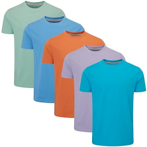 Charles Wilson Men's 5 Pack Midweight Crew Neck T-Shirt (M, Summer Essentials U624) - Image 5