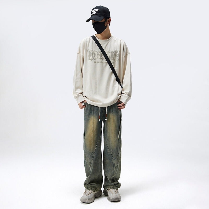 Unisex Classic Denim Jeans Loose Fit Daily Outdoor Wear - Image 3