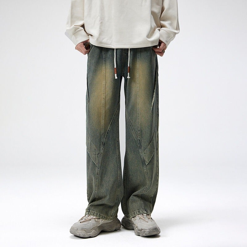 Unisex Classic Denim Jeans Loose Fit Daily Outdoor Wear - Image 2