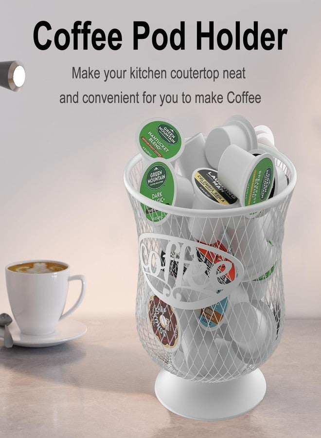 ITHSKUILL Coffee Pod Holder, Sturdy K Cup Organizer, Large Capacity K Cup Storage for Keuring Espresso Capsule Coffee Creamer, Easy to Refill and Organize for Cafe Bar, Coffee Bar Decor - Image 4
