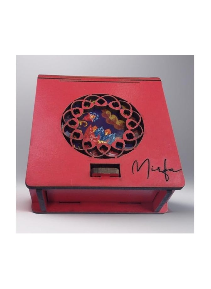 MIRFA Scented Candle In Wood Crafted Box - Rose Ambiance - Small  - Image 3