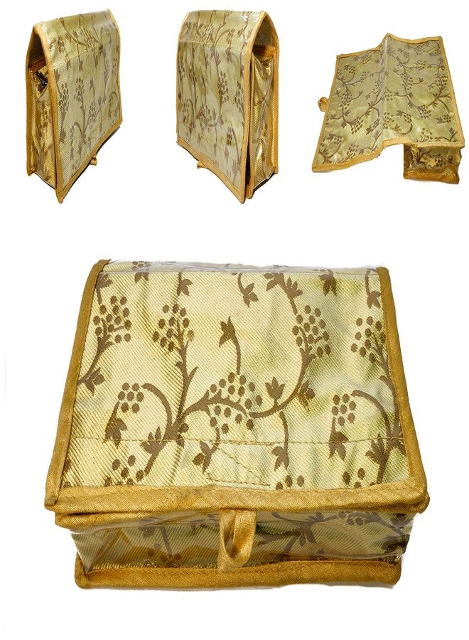 SUN SHINE Sunshine Multipurpose Travel Pouch Make up Bathroom toiletry Organizer Kit (Gold Jama Fabric) - Image 4