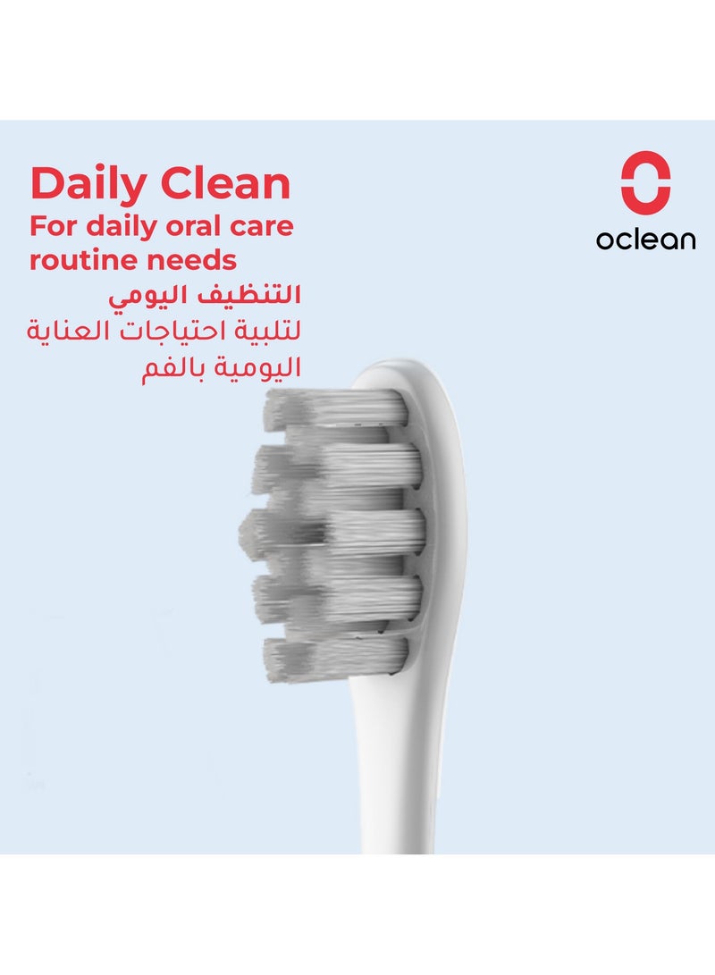 Oclean Brush Head — White — Balanced Daily Clean - Professional Clean P1c1 Contour - Fit W - Profile - 2 - Pack - Image 4