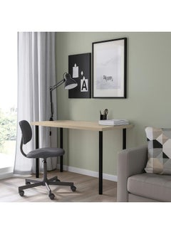 erorex Desk, Lively Pine Effect Black, 120X60 Cm  - Image 4
