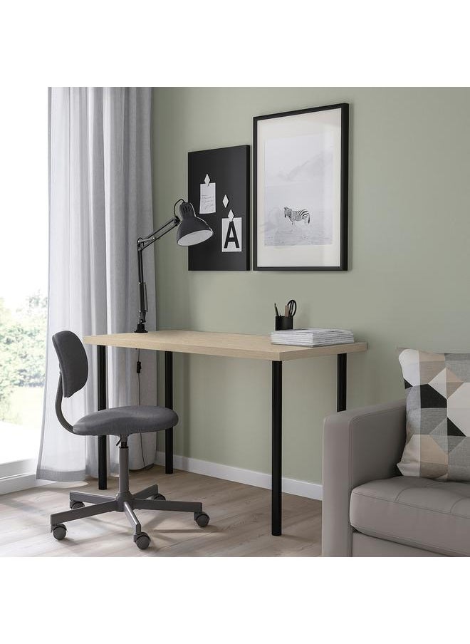 erorex Desk, Lively Pine Effect Black, 120X60 Cm  - Image 4
