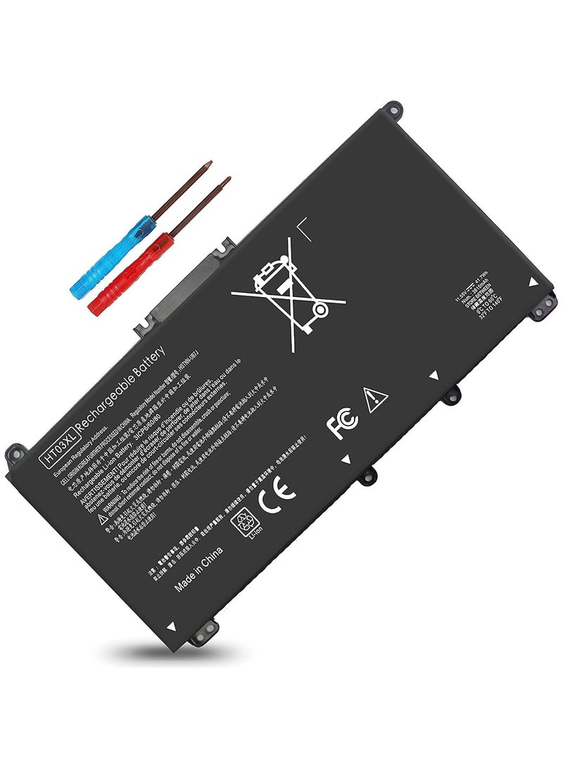 HT03XL L11119-855 Laptop Battery for HP Pavilion 14-CE 14-CK 14-DQ 15-CS 240 245 G7 14-CK0001LA 14-CK0061ST 15-CS0064ST 15-CS3073CL 17-BY0021DX 17-BY0053CL HSTNN-UB7J HT03041XL L11421-421 41.7Wh  - Image 1