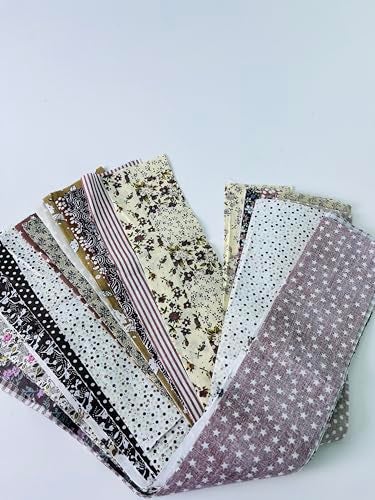 wfljl 42 Fabric Strips 2.5" x 44" | Cotton Bundles for Quilting - Assortment of Quilting Fabric with Vintage Floral Designs - Image 4