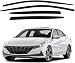 KD SAFE Safe Smoke Window Visor Sun Rain Vent Guard 4 Pcs Set Compatible with 2021 Elantra Avante Elantra N Elantra N Line Out Channel Visor - Image 2