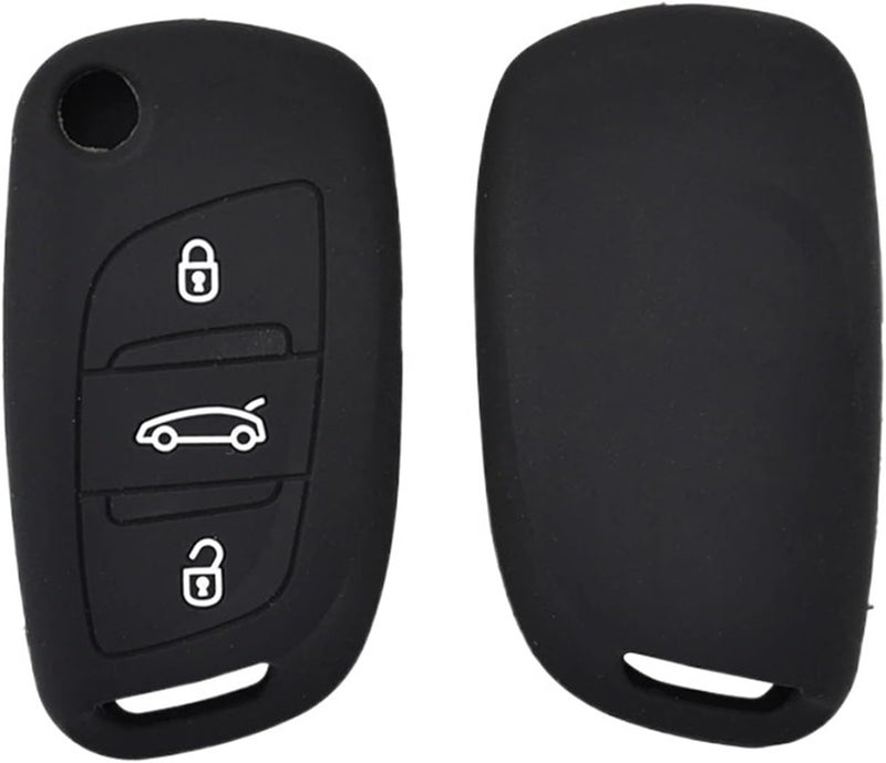 DEMULAX Silicone Car Key Fob Cover for Citroen and Peugeot - Image 1
