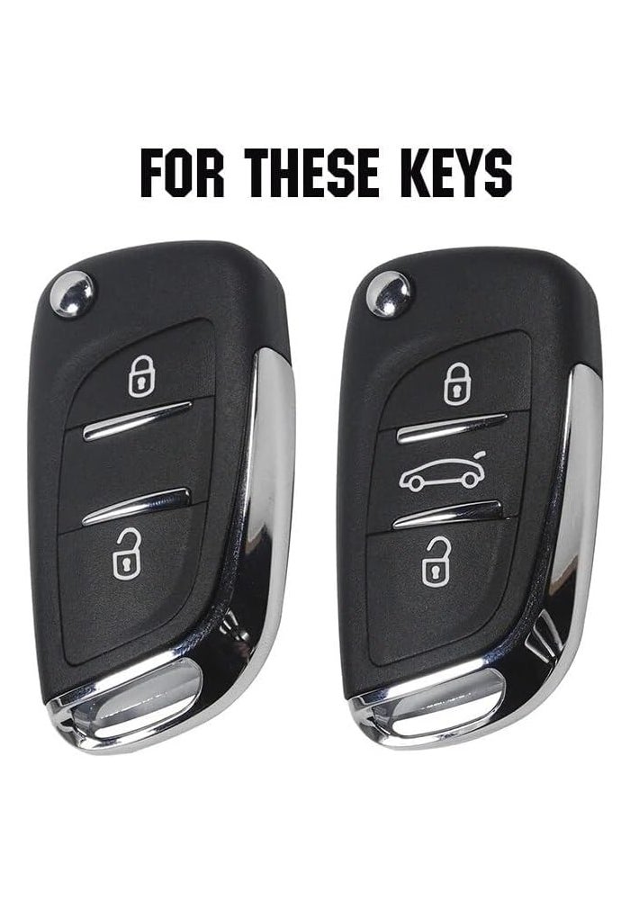 DEMULAX Silicone Car Key Fob Cover for Citroen and Peugeot - Image 2