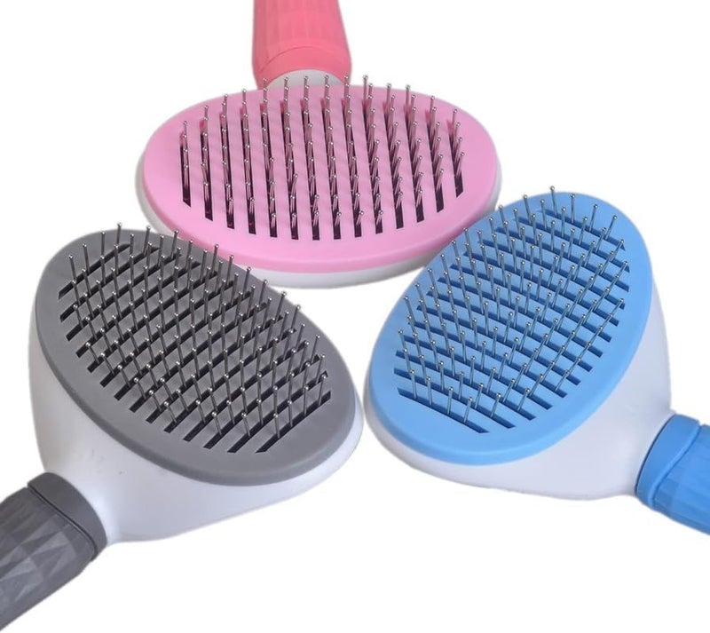 BLISSBORN Dog hair brush Thin Slicker dog Brush for hair dogs & Cat brush | Self Clean dog comb for deseeding brush for dog accessories & cat accessories (Pack Of 1) - Image 2