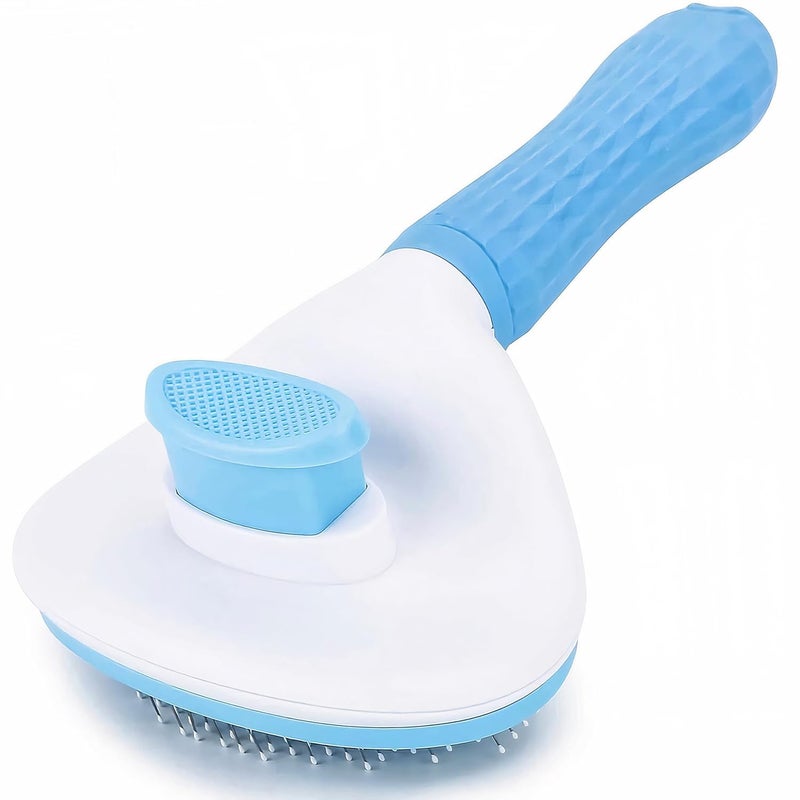 BLISSBORN Dog hair brush Thin Slicker dog Brush for hair dogs & Cat brush | Self Clean dog comb for deseeding brush for dog accessories & cat accessories (Pack Of 1) - Image 1