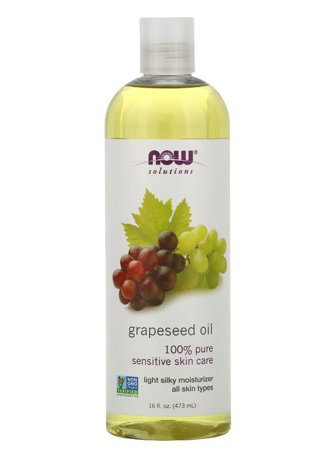 now Grape seed oil for skin care 473ml - Image 1