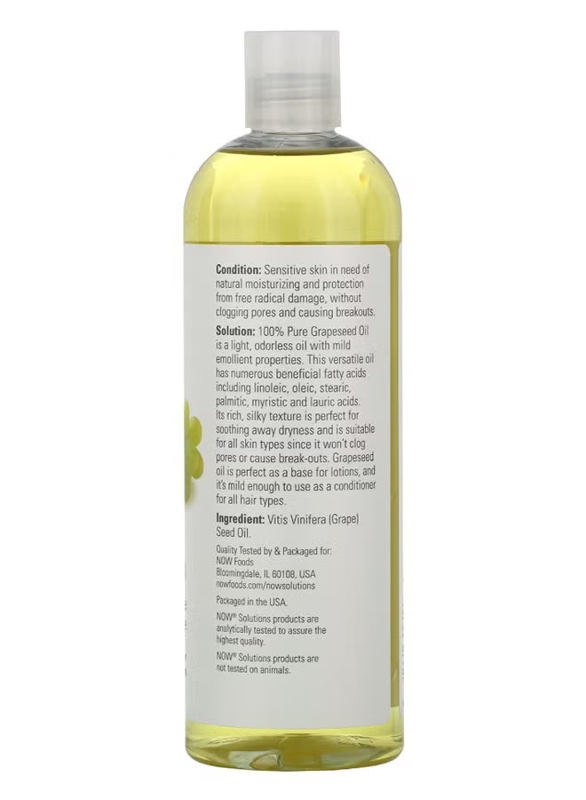 now Grape seed oil for skin care 473ml - Image 2