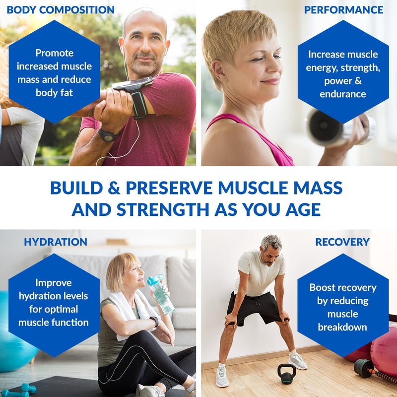 BioTrust Ageless Muscle Builder  Creatine HMB Powder with Vitamin D3  Betaine  Build  Preserve Naturally Declining Muscle Mass  Strength  Fruit Punch 30 Servings - Image 4