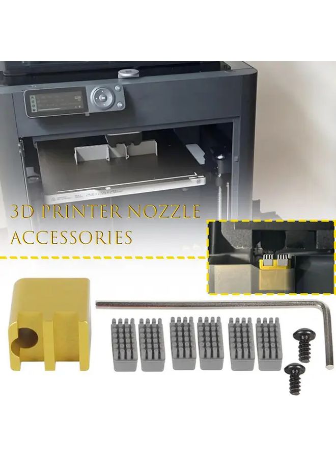 Golden 10pcs 3D Printer Nozzle Upgrade Kit For Bambu X1 P1 Series - Image 5