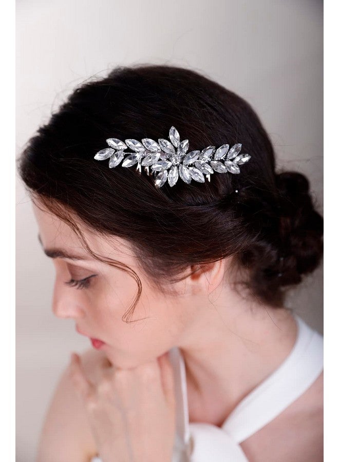 BERYUAN Simple Crystals Hair Comb For Women Girls Bride Hair Comb Multicolor Comb Purple - Image 4