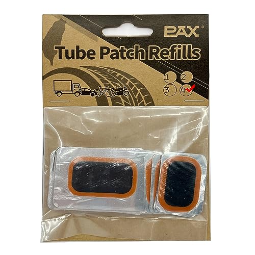 PAX 12 Pcs Inner Tube Patch Refills 4 Pcs X 24x41mm 24x35mm 34x52mm Puncture Flat Tire Repair Patch Kit for Bicycle Motorcycle Scooter BMX ATVs River Floating Inflatable Rubber - Image 1