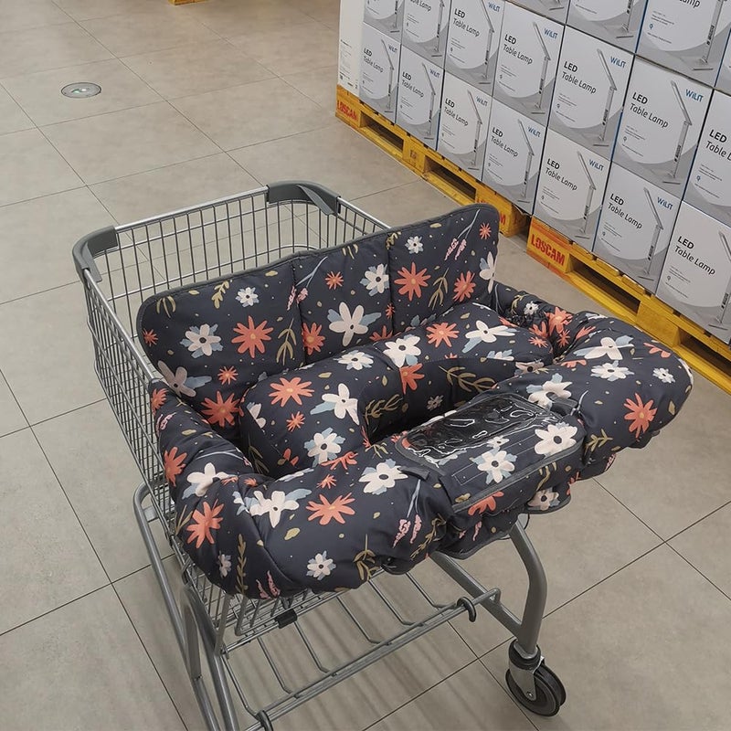 DODO NICI Shopping Cart Cover for Baby/Toddler, Cozy High Chair Cover, with Removable positioner, Dark Blue - Image 2