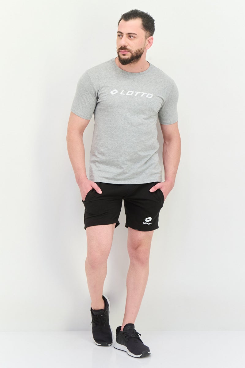 LOTTO Men Sportswear Fit Short Sleeve Outdoor T-Shirt, Grey  - Image 4