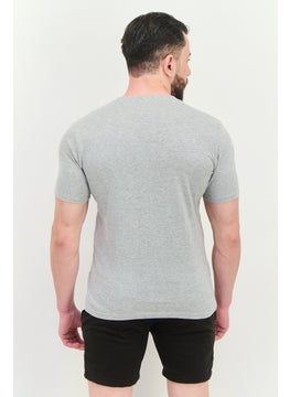 LOTTO Men Sportswear Fit Short Sleeve Outdoor T-Shirt, Grey  - Image 2
