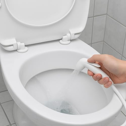 WOYO White ABS Health Faucet Set for Bathroom | Jet Spray with 1.2-Metre Ultra Flexible PVC Hose | Toilet Shower Spray, Bidet Use, and Bathroom Cleaning – Set of 1 (Style-5) - Image 3