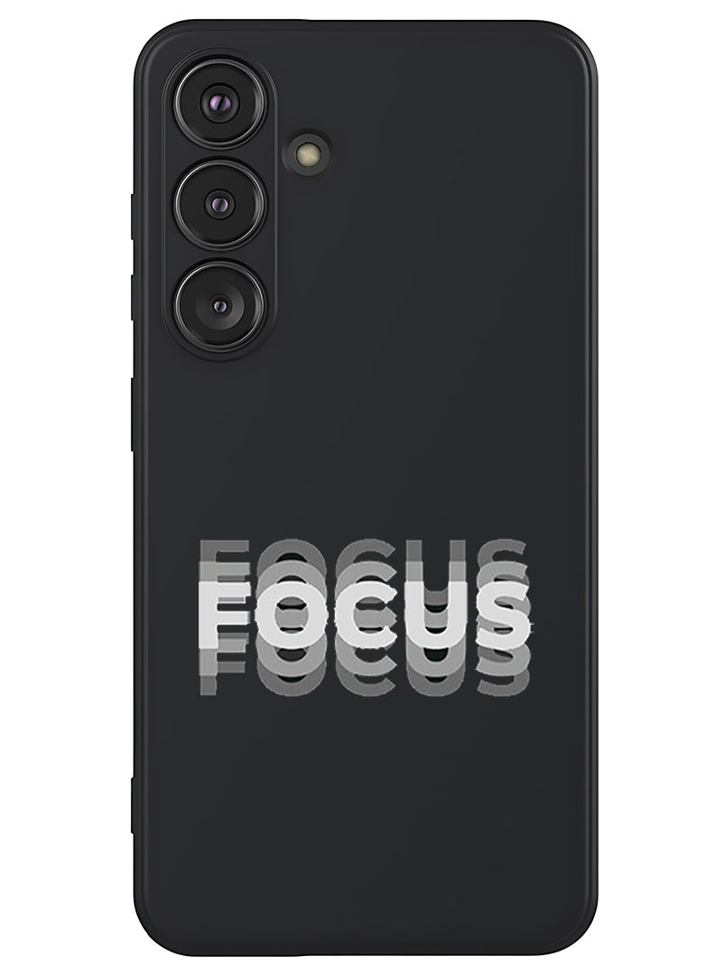 Theodor Protective Slim Fit Case Liquid Silicone Cover with Full Body Protection Anti-Scratch Shockproof Case For Samsung Galaxy S25 Plus (Black) - Focus  - Image 1