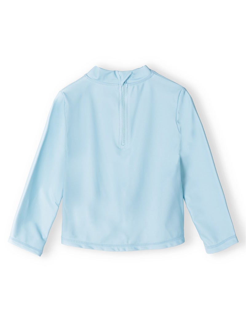 MINOTI Kids Girls' Two-Piece Swim Set – Long Sleeve Top & Ruffle Shorts  - Image 3